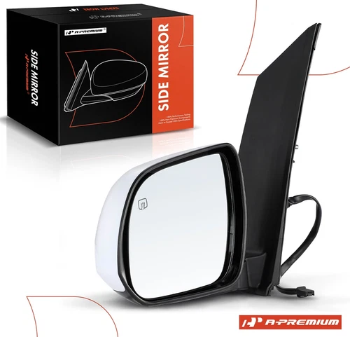 White Power Heated Mirror Left Side for Toyota Sienna 2011-2012 Manual Folding