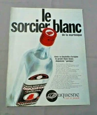 ANTIQUE ADVERT CLIPPING 180519 WHITE RUM DUQUESNE GENIPPA MARTINIQUE AD