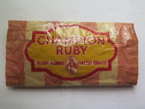champion ruby tobacco tin Vintage CHAMPION RUBY Fine Cut Tobacco, 2ozs Tobacco Tin, Sydney Aus champion ruby tobacco strength Champion