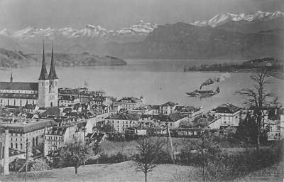 001313) AK Luzern und die Alpen ungebraucht