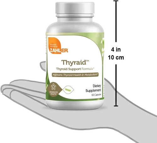 Zahler Thyraid Vegan Capsules For Thyroid Health & Metabolism Support 60 Kosher - Picture 4 of 5
