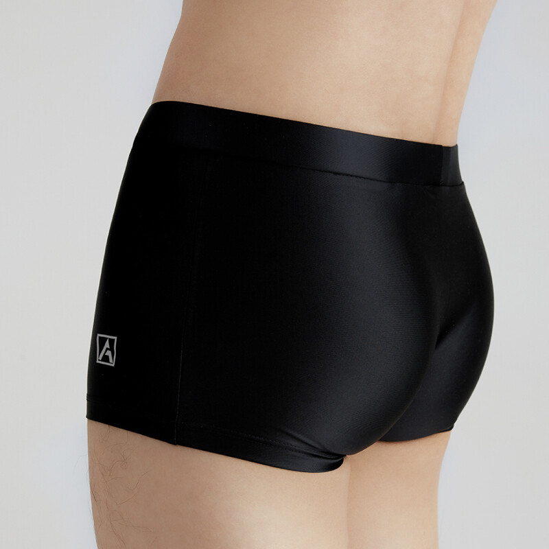 AMORESY Men's Glossy Silk Shorts Stretch Sports Underwear Swim Tight