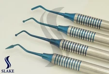 Dental Blue Titanium Coated Restorative Composite Filling Instruments Set