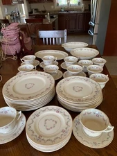 Stunning  47 pc Arcadia  Old Ivory floral swags  vintage china set 