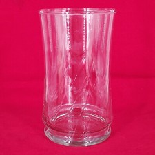 Beautiful 10" Clear Glass Vase Spiral Pattern