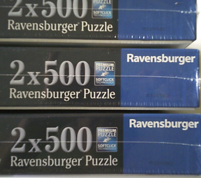 2 x 500 Teile Puzzle von Ravensburger Sammlungsauflösung ab 18  