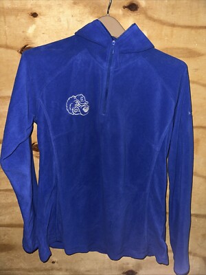 Blue Woman s Columbia Long Sleeve Blue 1/4 Zip Sweater Large Don t Know The Team
