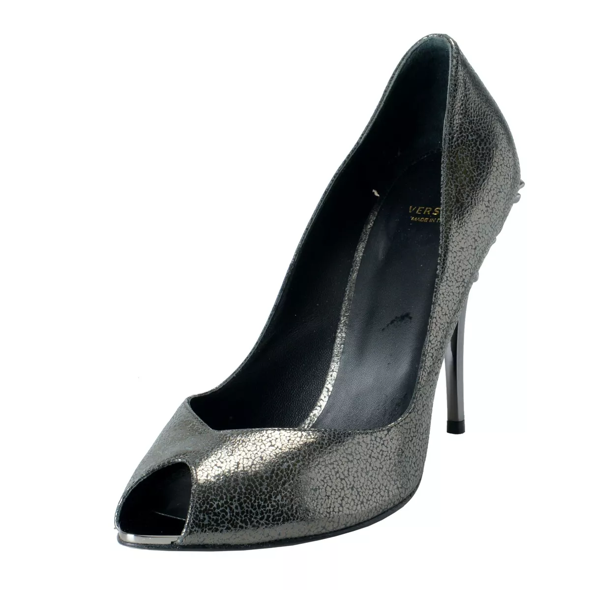 Versace open 2025 toe heels