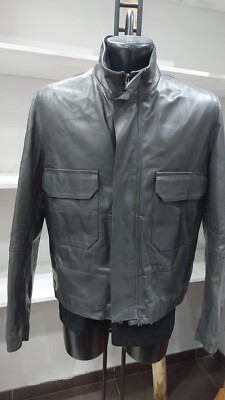 Used Eco-Leather Jacket For Men Black Size M PGC180PI