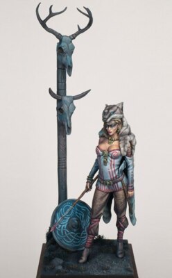1/24 Ancient Fantasy Warrior Stand (Include scene) Resin figure Model Miniature