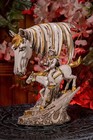 Antique Cowboy Horse White Gold showpiece For Home Decor Gift Item