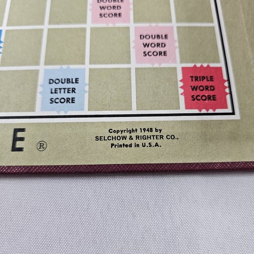 Vintage 1948-1953 SCRABBLE Board Game Selchow & Righter Complete Set Grear Shape - Picture 11 of 13