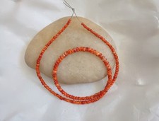ORANGE SPINY OYSTER 2-4.5MM MIXED SHAPE BEADS - 16.75" Strand - 5315E