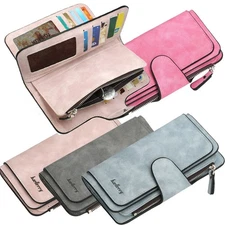 Women Lady Long Wallet Leather Clutch Credit Card Holder Organizer Purse Handbag