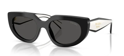 Prada D02S 53 20G08Z Lunettes De Soleil Noir/Gris Foncé - Photo 1/3