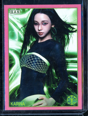 aespa complex GAS LEMONADE 50枚限定 カリナ AESPA Complex GAS Trading Card Karina Lemonade PINK FOIL #/20