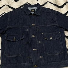 Lee Overfit Denim Trucker Jacket Blue Size L Very Good