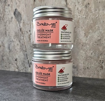 Lot of 2 The Creme Shop Gelee Mask Overnight Treatment Watermelon 2.36oz ea NEW!