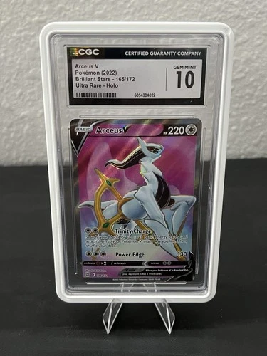 Arceus V (Full Art) 165/172 Swsh09: Brilliant Stars Holo - CGC 10 W/Guard