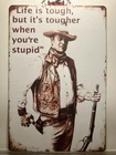 VINTAGE REPRODUCTION TIN METAL SIGN- WESTERN DECOR- JOHN WAYNE