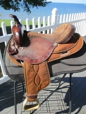16'' DR J Western trail  saddle Brown LEATHER/CORDURA USA