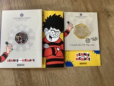 2026 Dennis The Menace UK 50P Brilliant Uncirculated Colour Coin Limited Edition