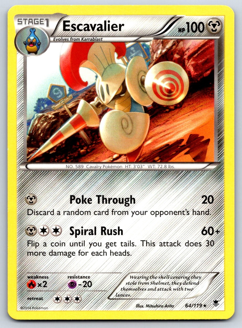 Escavalier - XY - Phantom Forces 64/119 Pokemon Card LP