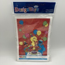 Vintage Sesame Street Party Favor Bags NOS Sealed 90  s Y2K Alphabet Fun Loot