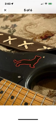 #ad #ad David Gilmour Black Cat Guitar Decal Sticker Red Pink Floyd The Wall Dark side $8.99