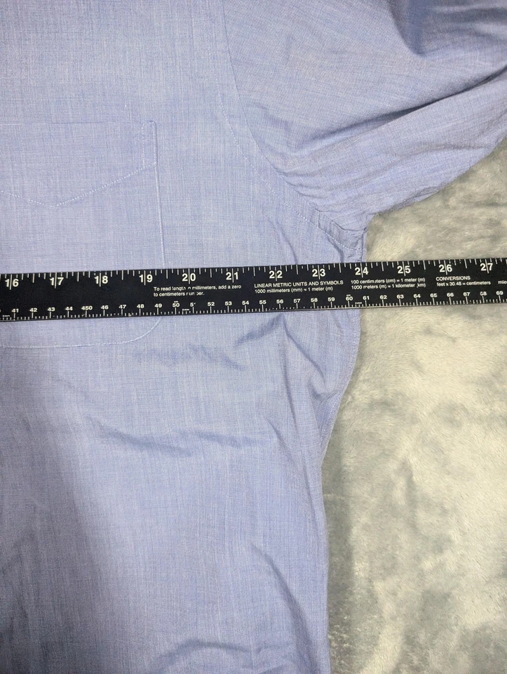 Camisa De Colección Brooks Brothers Para Hombres 16 Azul Fabricantes Vestido Manga Larga Hecha en EE. UU. 90s Foto 3 de 4