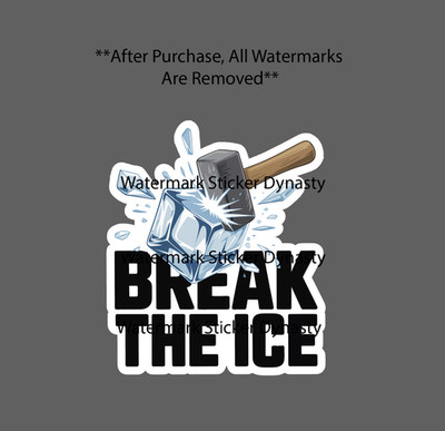 Break The Ice Sticker Waterproof Decal Quote Idiom Funny Humor Gift NEW