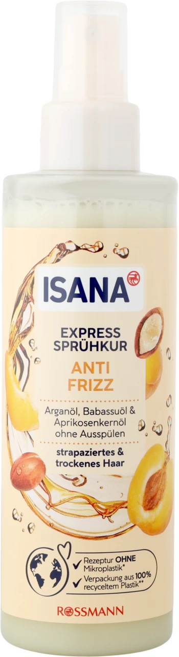 Isana Anti Frizz Express Treatment Argan Bassau & Apricot Kernel Oil 200ml