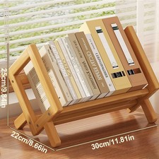 Wooden Desktop Bookshelf Organizer Rack Books Storage Shelf Bookcase UK