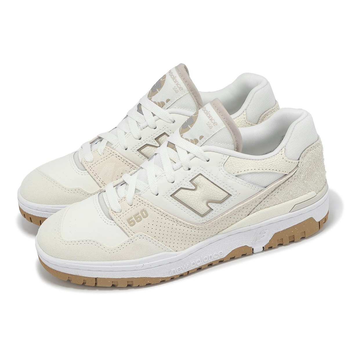 New Balance 550 NB Sea Salt Linen Gum Women Lifestyle Casual Shoes