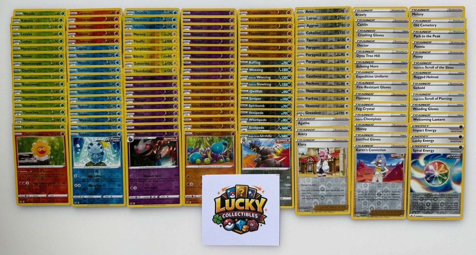 Pokemon Chilling Reign Complete Reverse Holo Set 136