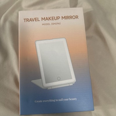 Portable Folding Travel Makeup Mirror with Light White