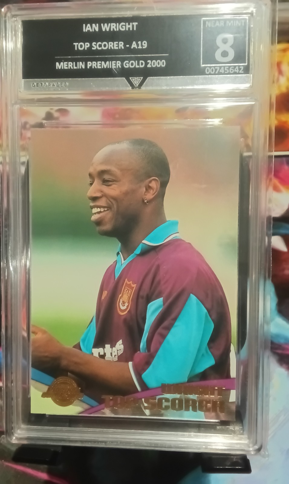 Merlin Gold 2000 Ian Wright West Ham Rare Get Graded 8