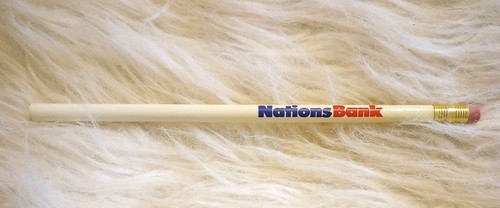 Neu Vintage NationsBank Bleistift Holz N.O.S Nations Banks eine Schrift Sammlerstück - Bild 11 von 12