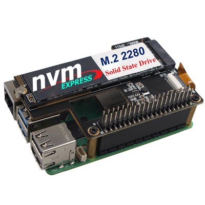ZP511 PCIe to M.2 Key M NVMe HAT SSD Hard Drive Adapter Board PIP PCIe Periph...