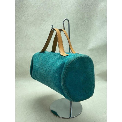 CELINE Handbag/Suede/BLU/All-over pattern/MC00/1/Macadam pattern from Japan - Picture 2 of 9