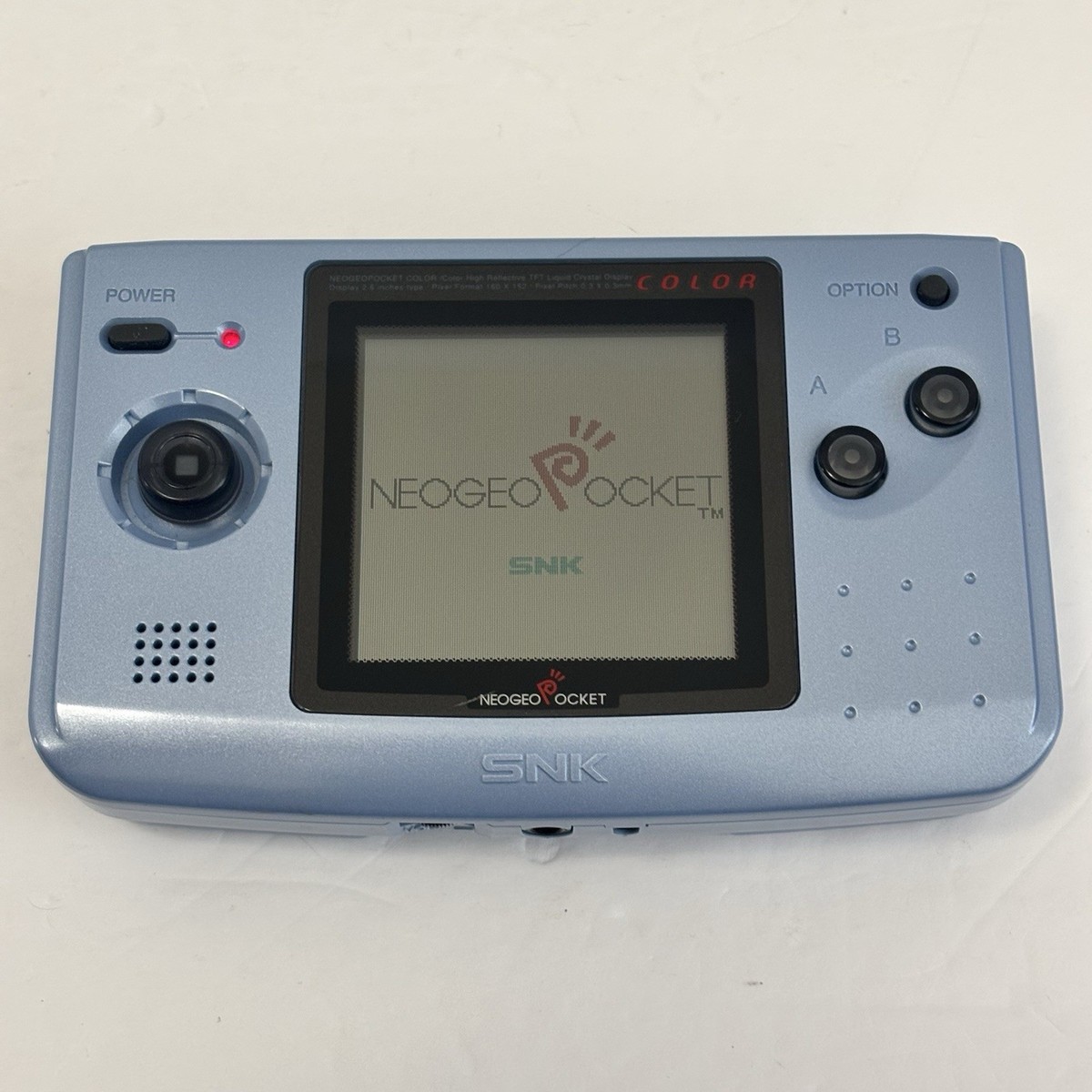 Neo Geo Pocket Color SNK Platinum Blue Handheld Console with Game