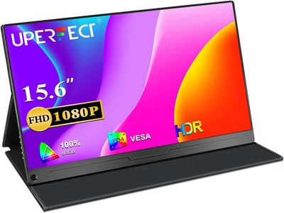 Portable Monitor, 15.6'' IPS HDR 1920X1080 FHD Eye Care Travel Screen USB C Gamin