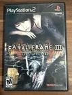 Fatal Frame III 3: The Tormented (PS2, 2005) Complete CIB Manual Tested