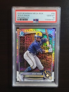 2025 Bowman Chrome Jesus Made 1st #BCP-50 Mega Box Refractor PSA 10 Gem Mint