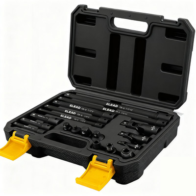 18PCS Impact Socket Extension Set 1/4'' 3/8'' 1/2'' Drive Adapter Swivel Joints