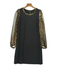 DOLCE&GABBANA Dresses BlackxBrownxBeige(Leopard Pattern) 2200575601031