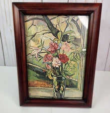 Suzanne Valadon Bouquet of Flowers in Front of a Window 5" x 7" Framed