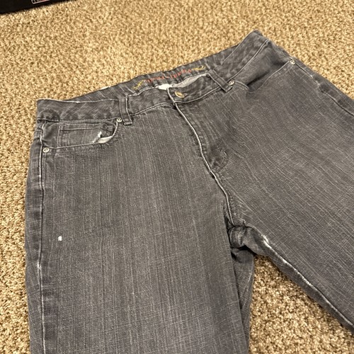 Pantalones de mezclilla para mujer High Sierra talla 30x28 negros cintura alta/occidentales/de colección - Imagen 3 de 7