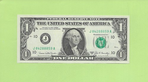 1969C ..UNCIRC $1 J 8428 8859 A .... 1969C $1 J-A NICE NOTE FRN