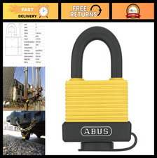 Weatherproof Outdoor Lock with 2 Keys  Marine Grade, 1.93in Wide Storage Securi